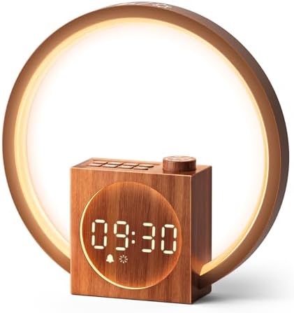 Dreamegg Sunrise Alarm Clock for Heavy Sleepers - White Noise Machine with 25 Soothing Sounds & Wake-Up Light